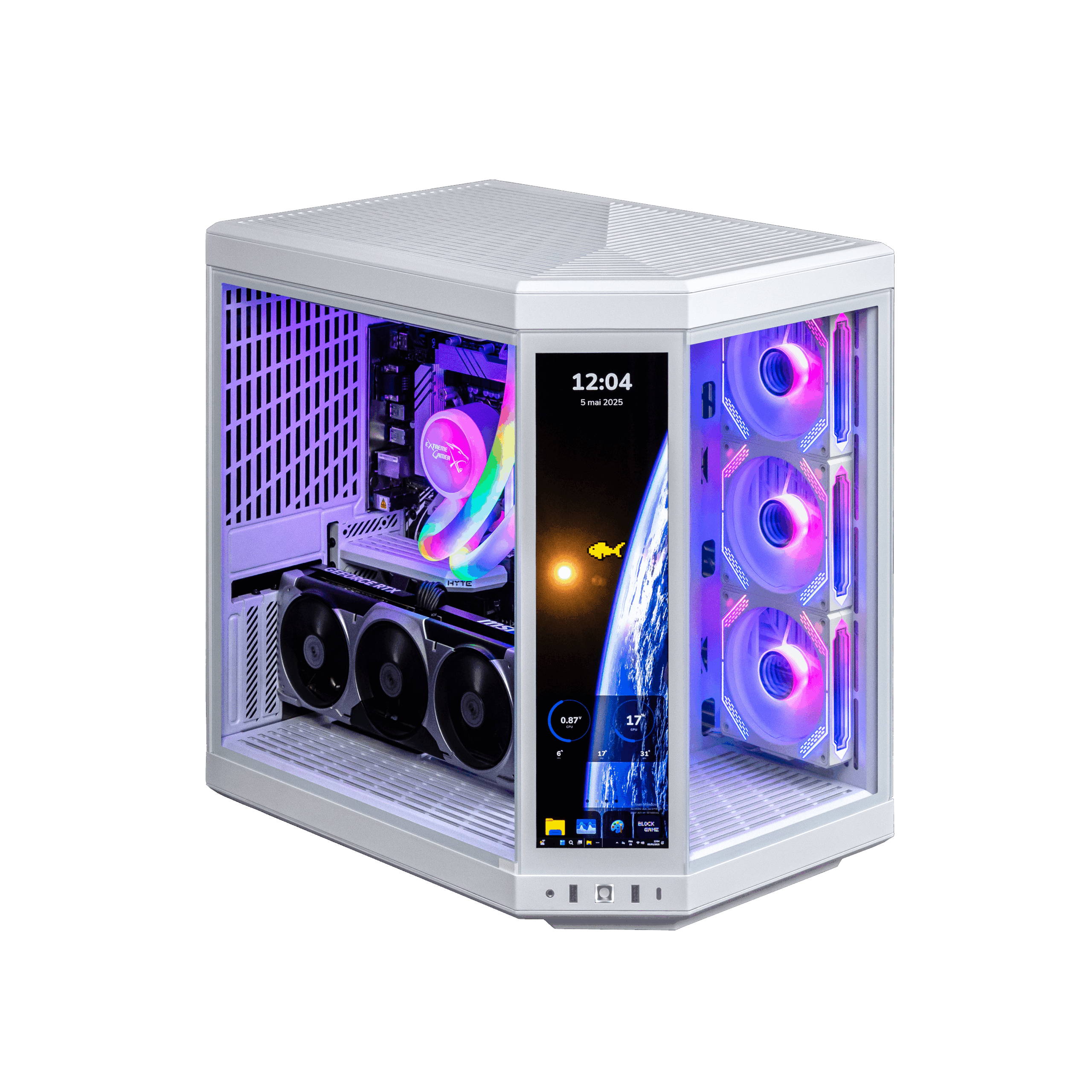 Hyte blanche front + side RGB Extreme gamer X edition PC-toren